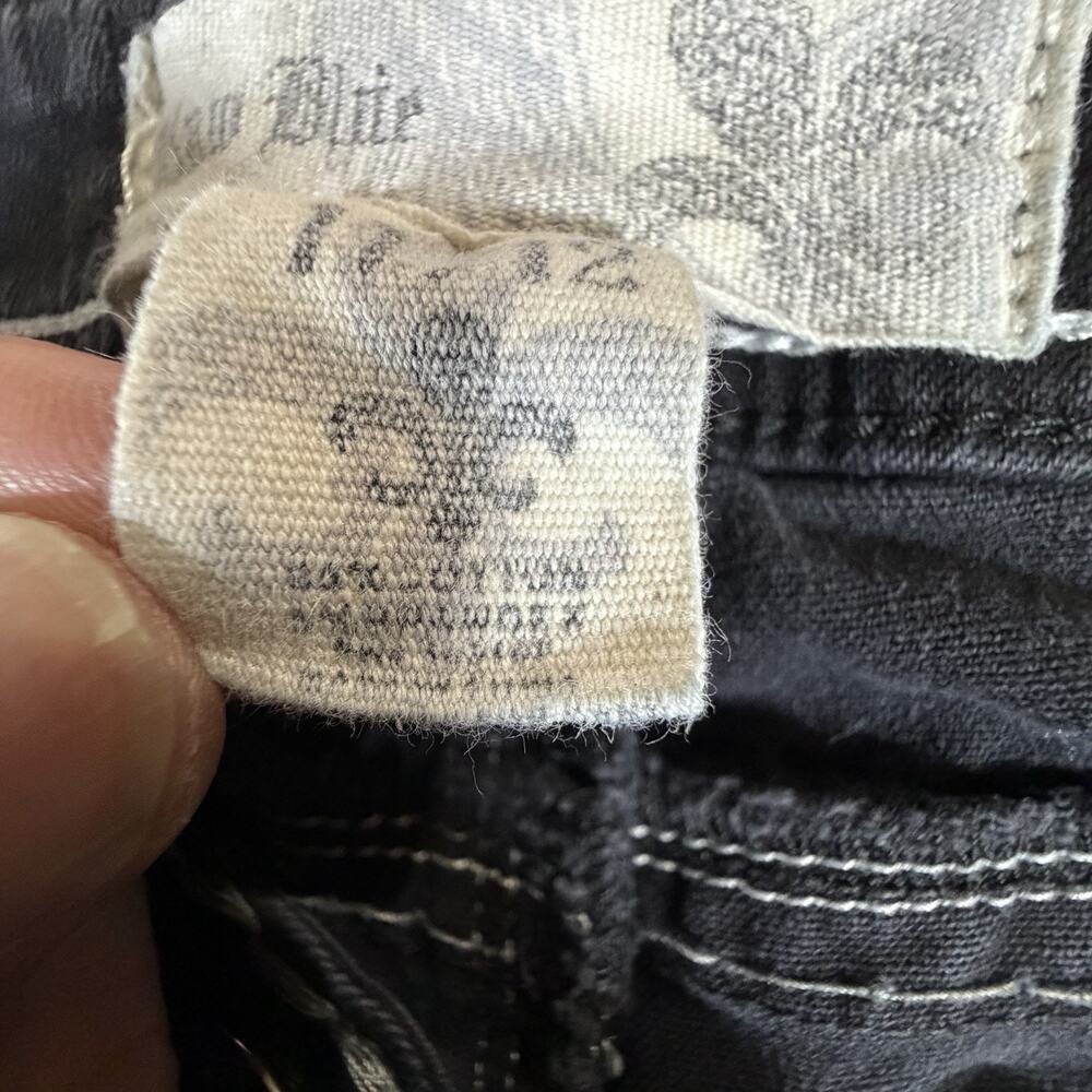 Raw Blue Women 11/12 Vintage Fleur De Lis Embroidered Jeans - Picture 7 of 9